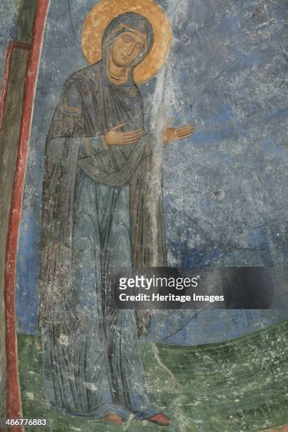 The Virgin, 12th century. Artist: Ancient Russian frescos