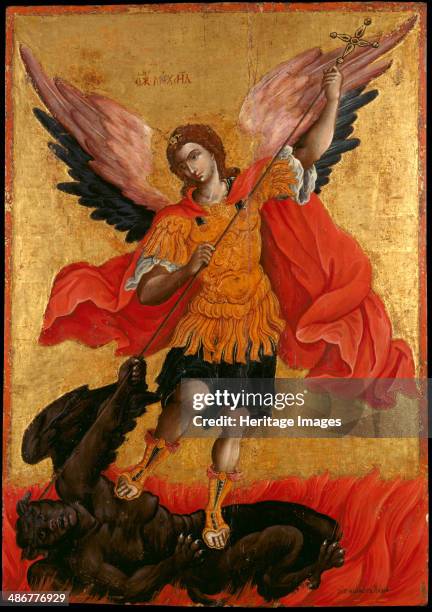 The Archangel Michael, Second Half of the 17th cen.. Artist: Poulakis, Theodore