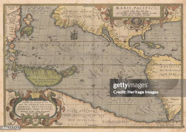 Maris Pacifici , 1595. Artist: Ortelius, Abraham