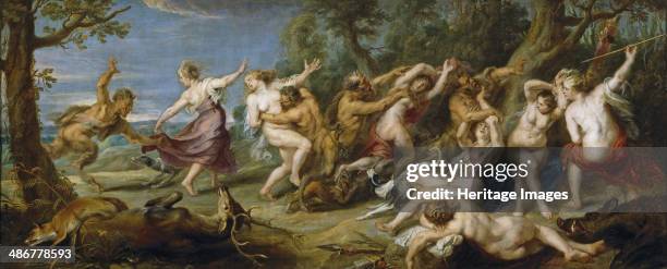 Diana and her Nymphs surprised by Satyrs, 1638-1640. Artist: Rubens, Pieter Paul