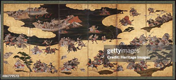 Battle scenes from the Tale of Heike , First third of 17th cen.. Artist: Anonymous