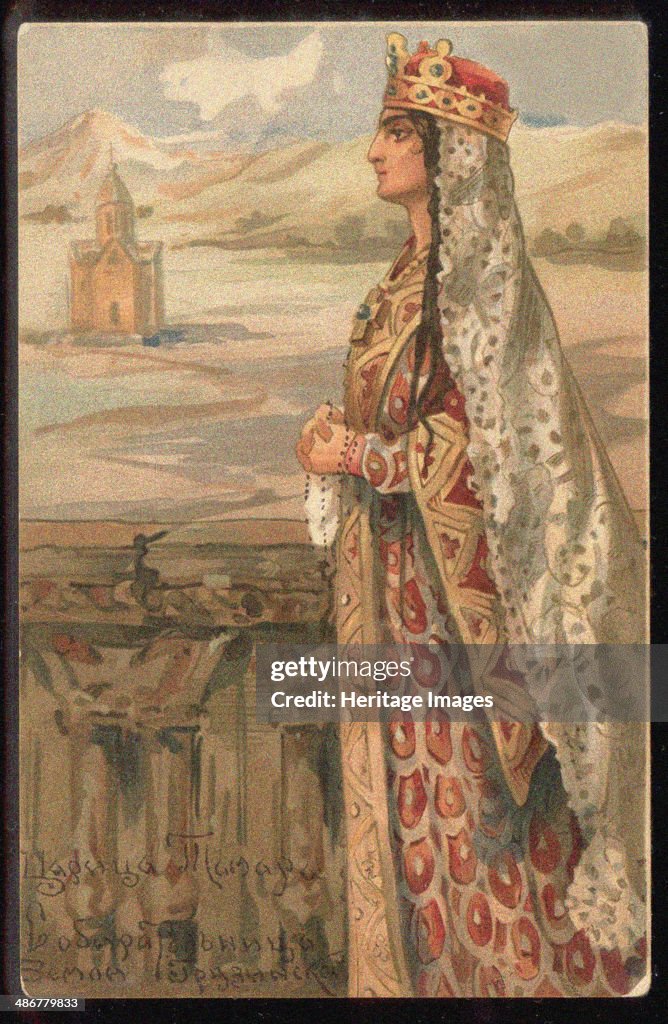 Saint Tamar of Georgia, Second Half of the 19th cen.. From a private collection.