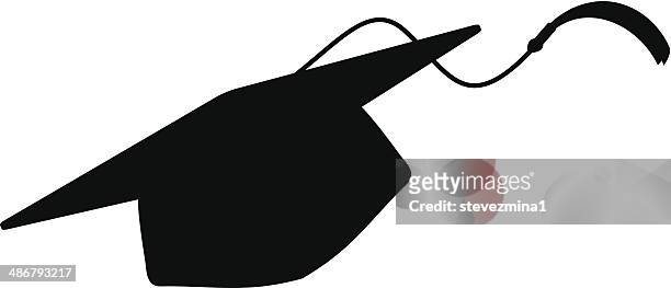 degrees hat silhouette - bright future stock illustrations