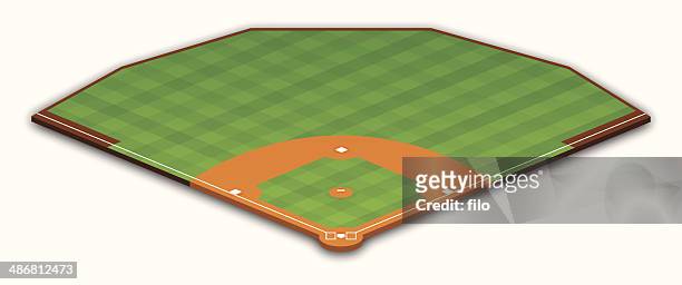 baseball field - baseball field stock illustrations