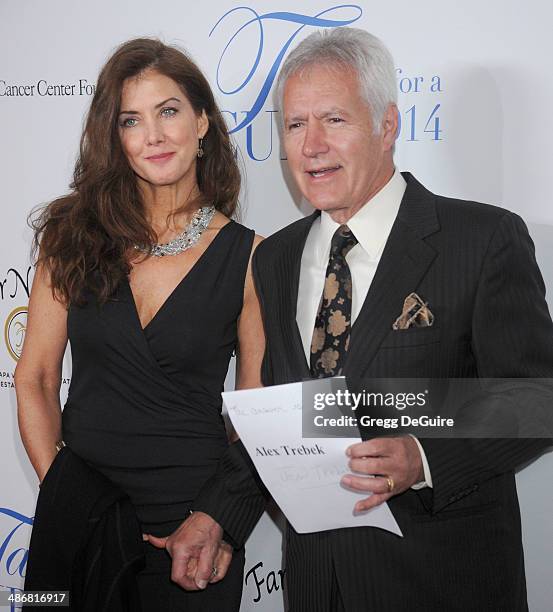 Alex Trebek and Jean Trebek arrive at the 19th Annual Jonsson Cancer Center Foundation's Taste For A Cure at Regent Beverly Wilshire Hotel on April...
