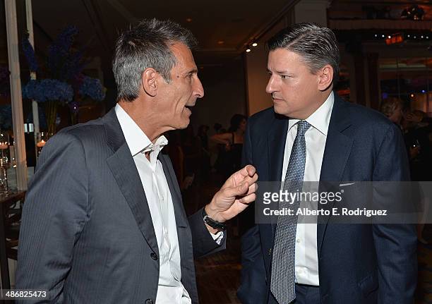 Michael Lynton, Chairman & CEO of Sony Pictures Entertainment and Ted Sarandos, CEO of Netflix attend the Jonsson Cancer Center Foundation's 19th...