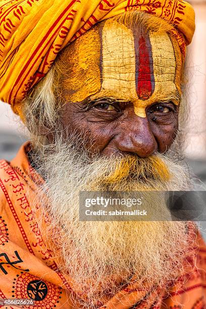 sadhu varanasi, india - sadhu stock pictures, royalty-free photos & images