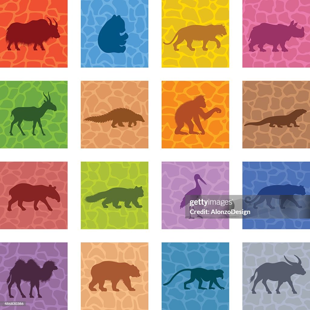 Asian Animals Icon Set