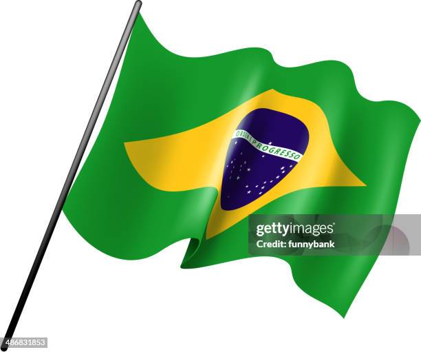 ilustrações, clipart, desenhos animados e ícones de bandeira brasileira - bandeira brasileira
