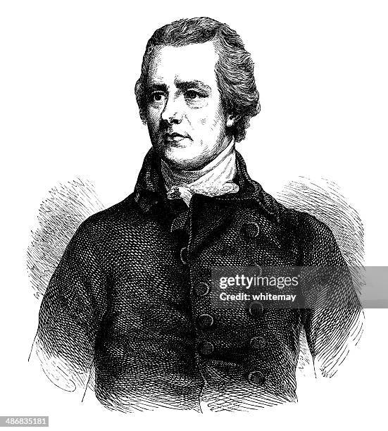 william pitt the younger - william pitt the younger prime minister stock illustrations