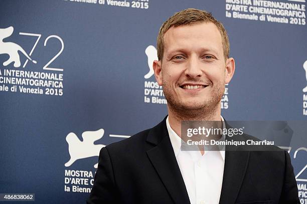 Director Tobias Lindholm attends a photocall for 'A War' during the 72nd Venice Film Festival at Palazzo del Casino on September 5, 2015 in Venice,...