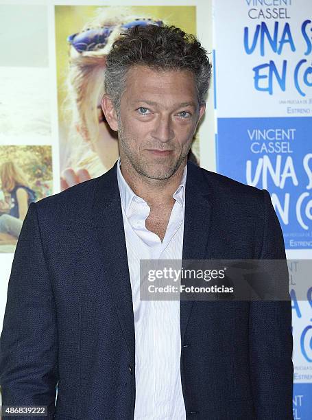 Actor Vincent Cassel attends a Photocall for 'Un moment d'egarement' at the Instituto Frances on September 5, 2015 in Madrid, Spain.