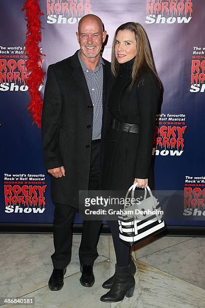 Gary Sweet and Nadia Dyall attend the Melbourne premiere of the Rocky Horror Musical on April 26, 2014 in Melbourne, Australia.