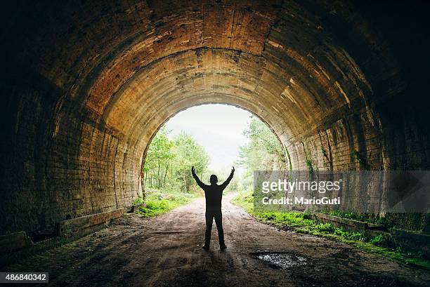 light at the end of the tunnel - happy ending bildbanksfoton och bilder