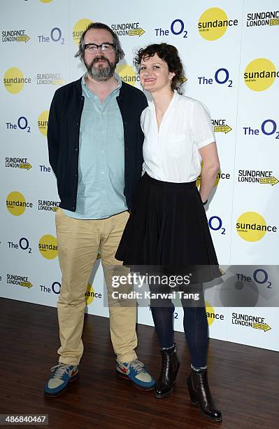 Martin Clark and Cara Connolly attend the Shorts Programme photocall during the Sundance London Film and Music Festival 2014 held at the Cineworld 02...