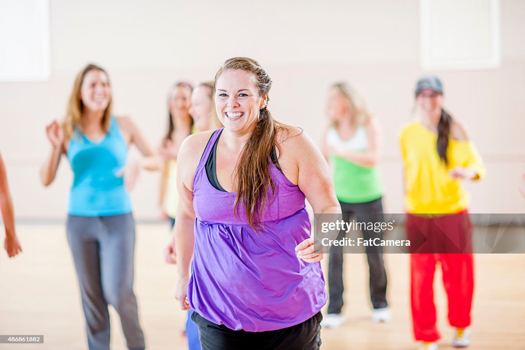 Women Dancing at a Studio