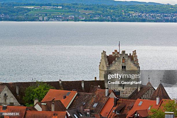 view from castle meersburg - meersburg stock pictures, royalty-free photos & images