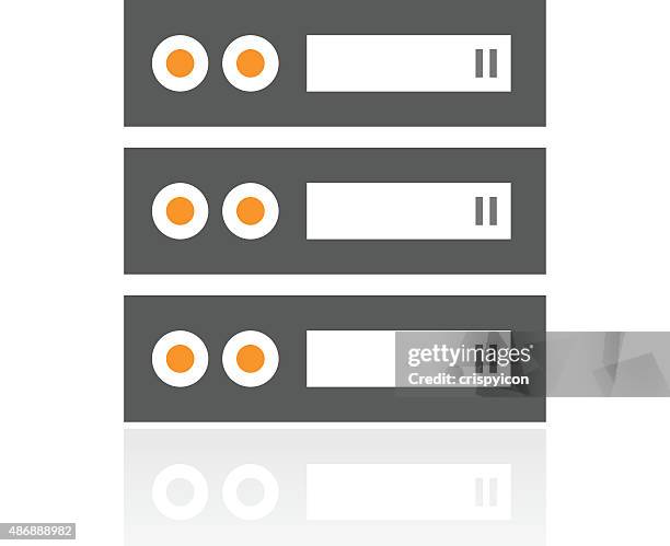 network server icon on a white background. - old computer white background stock illustrations
