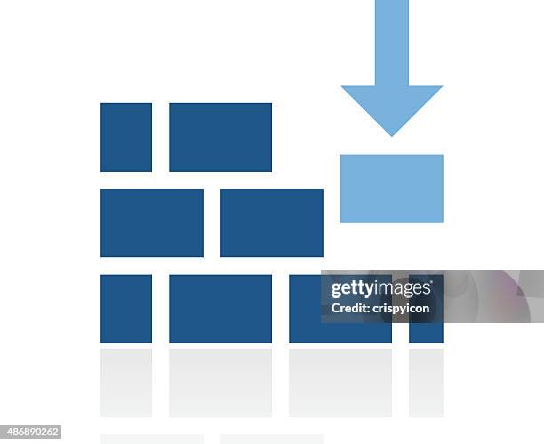 wall icon on a white background. - security wall stock illustrations