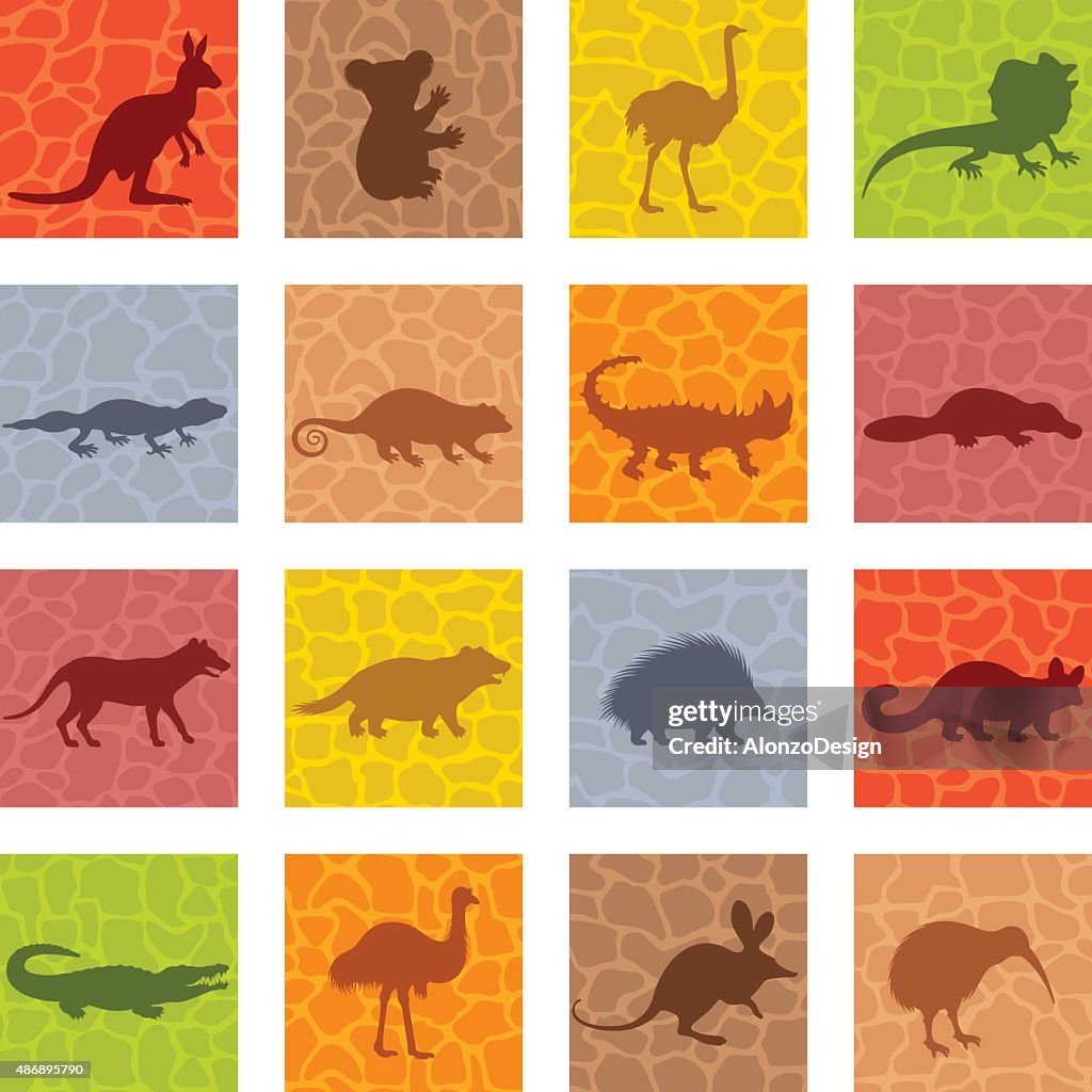 Australian Animal Icon Set