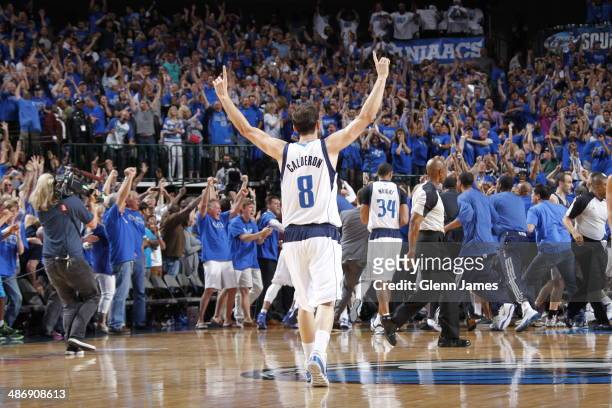 Vince Carter of the Dallas Mavericks hits the game winning shot against the San Antonio Spurs during Game Three of the Western Conference...