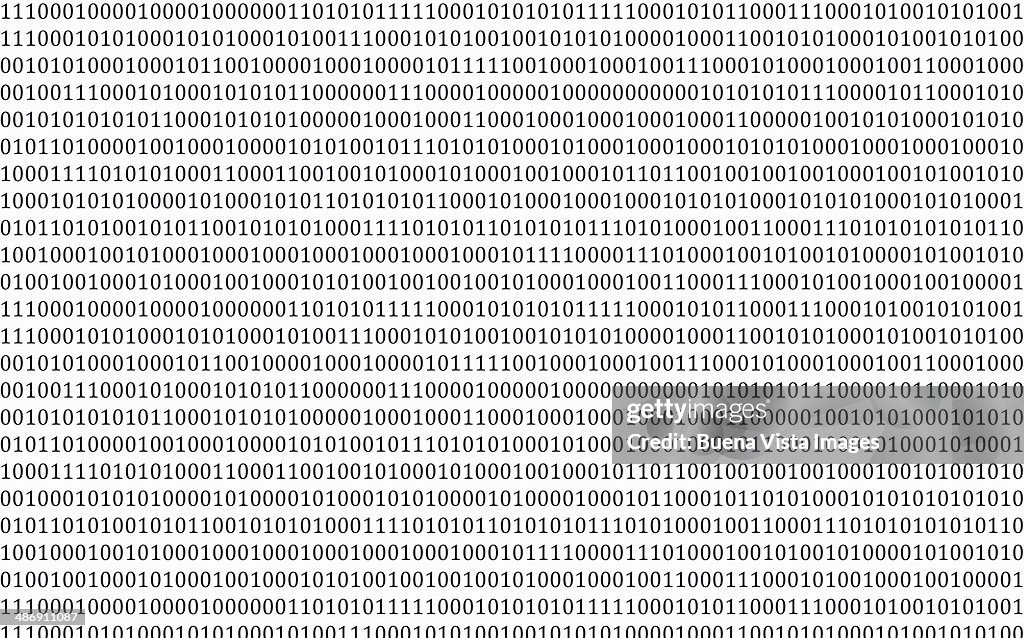 Binary code on a white background