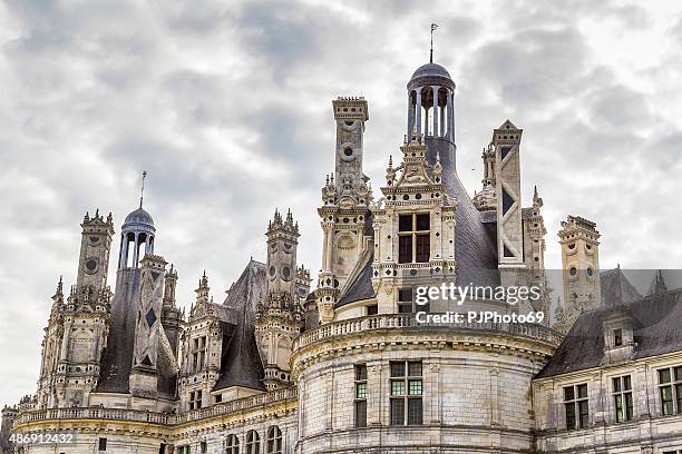 castello di chambord in francia-loire - blois foto e immagini stock