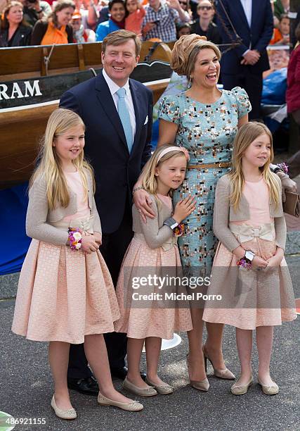 King Willem-Alexander of The Netherlands, Queen Maxima of The Netherlands, Princess Catharina-Amalia of The Netherlands, Princess Ariane of The...