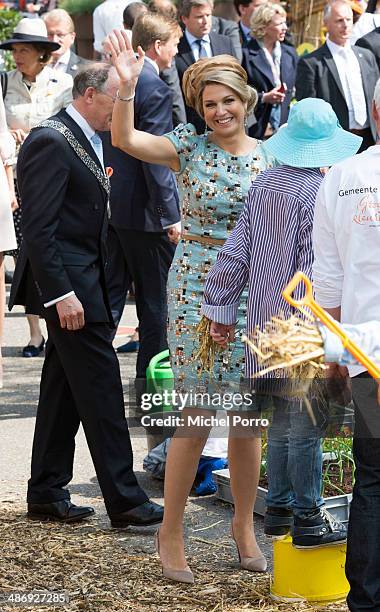 Queen Maxima of The Netherlands attends King's Day on April 26, 2014 in Amstelveen, Netherlands.