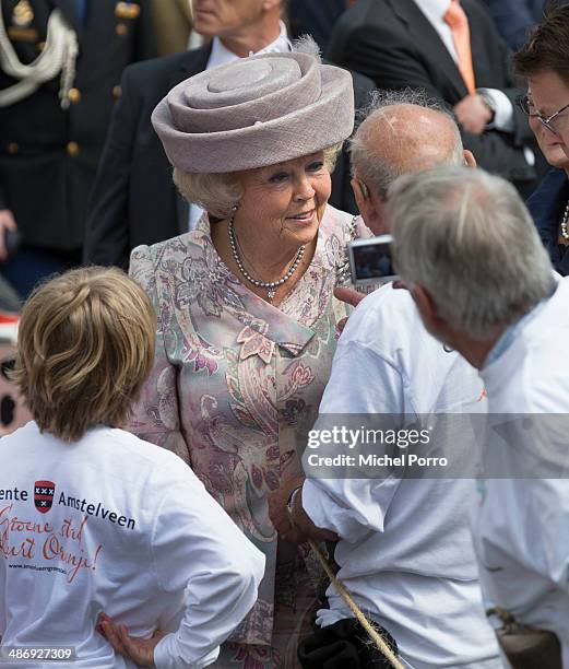 Princess Beatrix of The Netherlands attends King's Day on April 26, 2014 in Amstelveen, Netherlands.