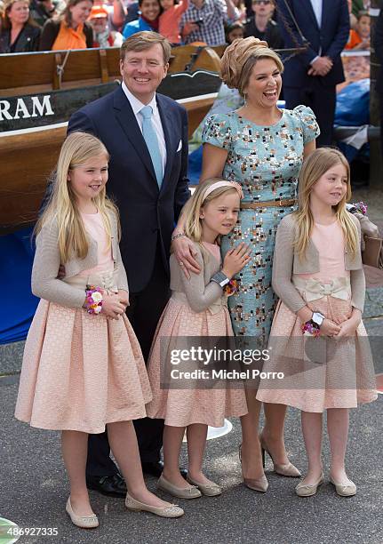 Princess Catharina-Amalia of The Netherlands, King Willem-Alexander of The Netherlands, Queen Maxima of The Netherlands, Princess Ariane of The...