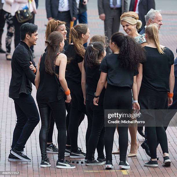 Queen maxima of The Netherlands attends King's Day on April 26, 2014 in Amstelveen, Netherlands.