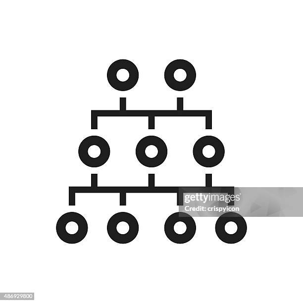 organigramm-symbol auf weißem hintergrund. - organigramm stock-grafiken, -clipart, -cartoons und -symbole