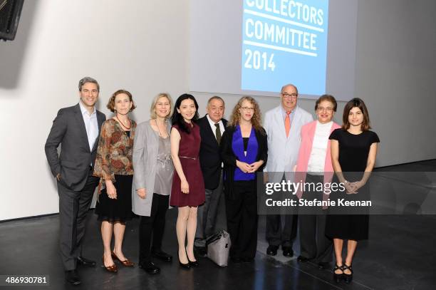 Michael Govan and curators attend LACMA's 2014 Collectors Committee - Viewing Of Proposed Acquisitions And Curatorial Presentations at LACMA on April...