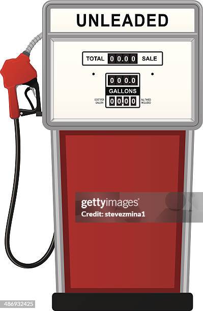 stockillustraties, clipart, cartoons en iconen met gas pump - benzinestation