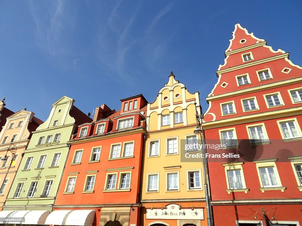 Houses on Plac Solny in Wroclaw