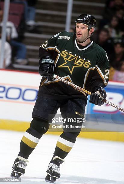 Kirk Muller of the Dallas Stars skates on the ice during an NHL game against the New Jersey Devils on March 15, 2000 at the Continental Airlines...