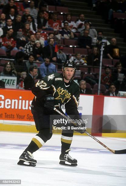 Kirk Muller of the Dallas Stars skates on the ice during an NHL game against the New Jersey Devils on March 15, 2000 at the Continental Airlines...