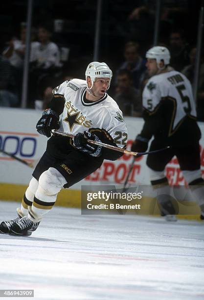 Kirk Muller of the Dallas Stars skates on the ice during an NHL game in January, 2000 at the Reunion Arena in Dallas, Texas.