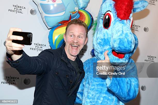 Executive producer Morgan Spurlock attends the "A Brony Tale" Premiere during the 2014 Tribeca Film Festival at Chelsea Bow Tie Cinemas on April 26,...