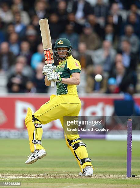 George Bailey of Australia bats during the 2nd Royal London One-Day International match between England and Australia at Lord's Cricket Ground on...