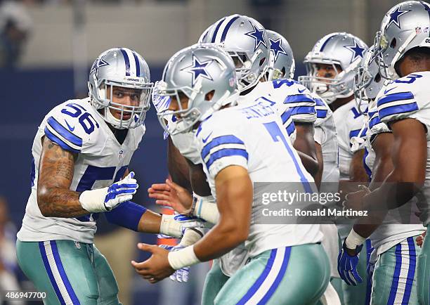 Keith Smith of the Dallas Cowboys during a preseason game on September 3, 2015 in Arlington, Texas.