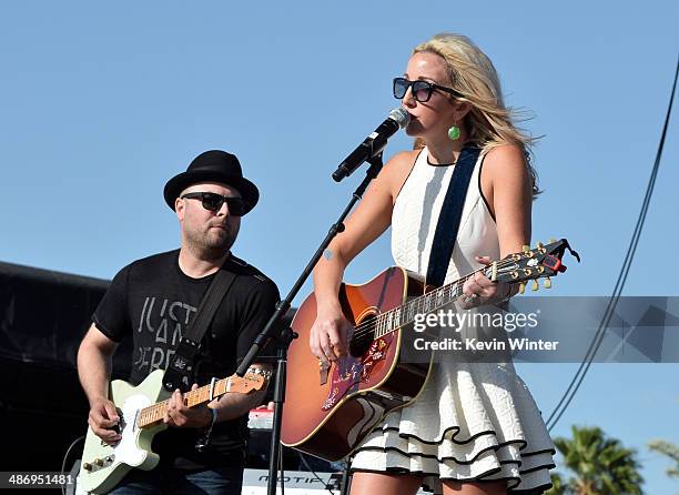 Musician Ashley Monroe performs onstage during day 2 of 2014 Stagecoach: California's Country Music Festival at the Empire Polo Club on April 26,...