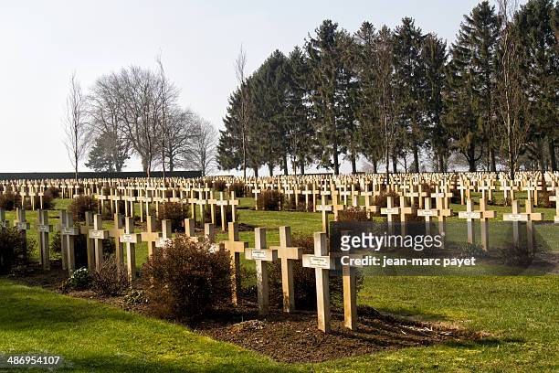 Military cemetery of Malmaison in France. It is located on the chemins des dames in Picardy. In this place in avril 1917 took place the Nivelle...