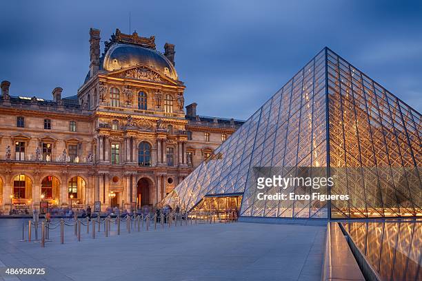 Musée du Louvre at dusk