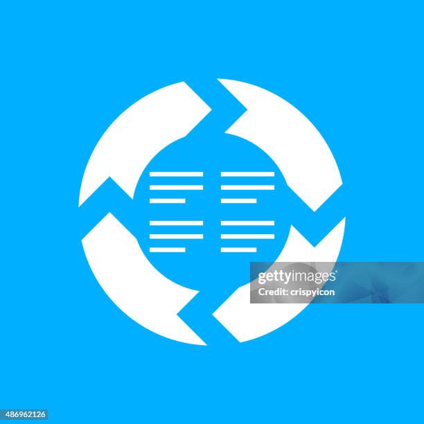 chevron chart icon on a blue background. - chevron icon stock illustrations