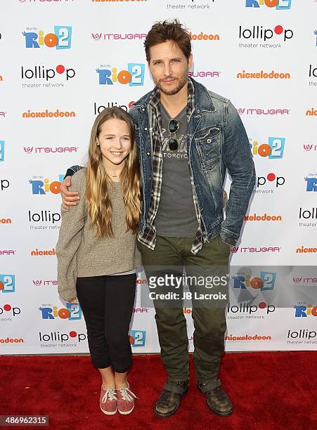 Lola Ray Facinelli and Peter Facinelli attends the Lollipop Theater Network Presents: A Night Under The Stars Hosted By Anne Hathaway on April 26,...