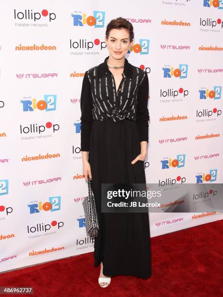 Anne Hathaway attends the Lollipop Theater Network Presents: A Night Under The Stars Hosted By Anne Hathaway on April 26, 2014 in Burbank, California.