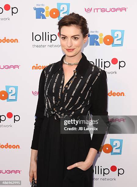 Anne Hathaway attends the Lollipop Theater Network Presents: A Night Under The Stars Hosted By Anne Hathaway on April 26, 2014 in Burbank, California.