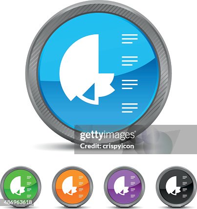 Coxcomb Chart icon on circle buttons. Coxcomb Chart icon on circle buttons.